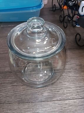 Unk Clear Glass Pantry Cookie Jar with Lid